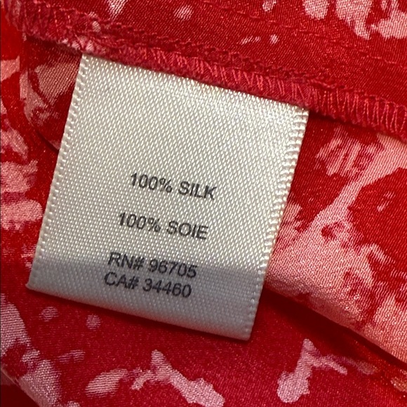 Rebecca Taylor silk Red Blouse Size 4 - Picture 8 of 8
